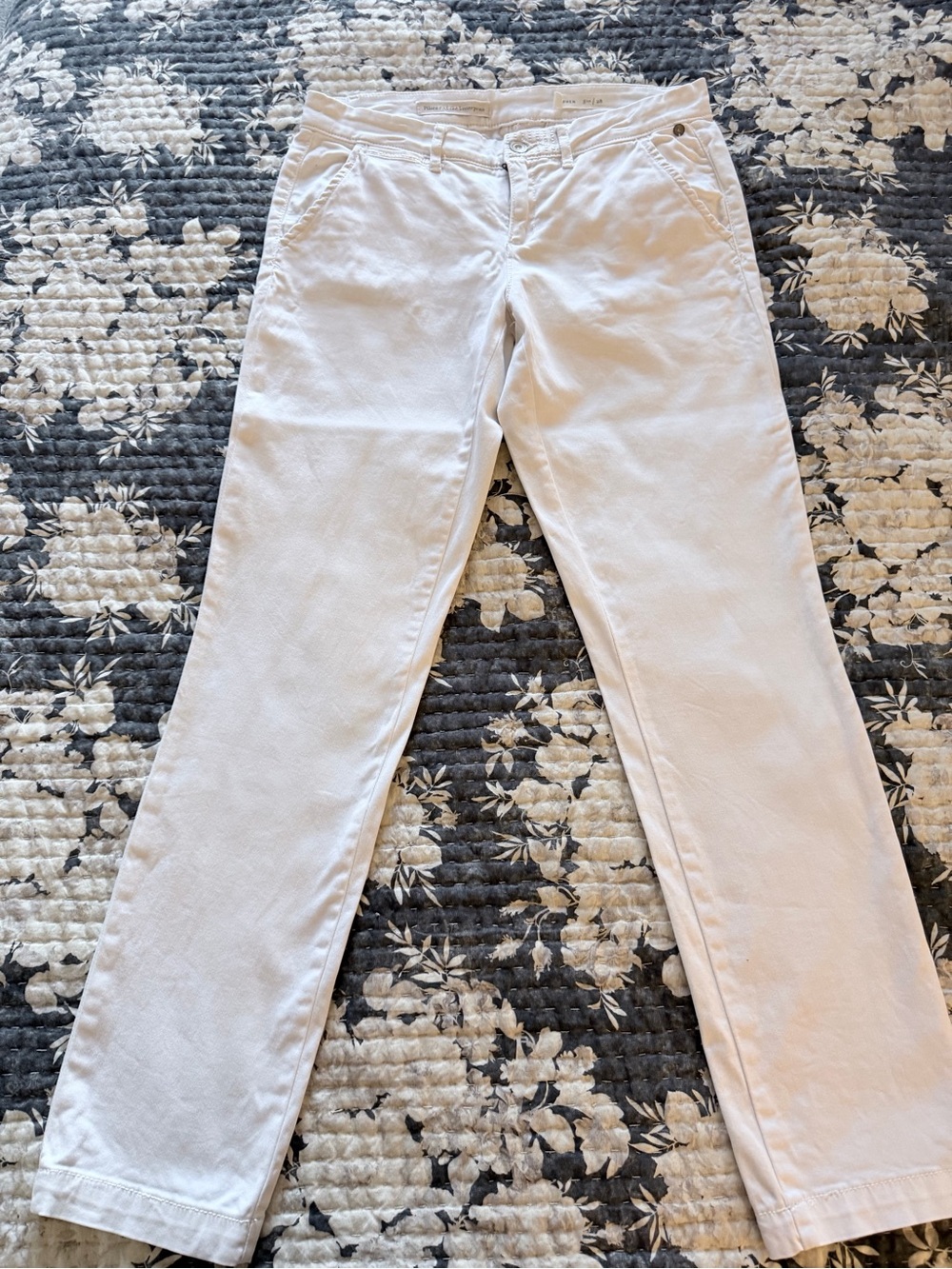 Pilcro and the Letterpress White Straight-Leg Women’s Jeans